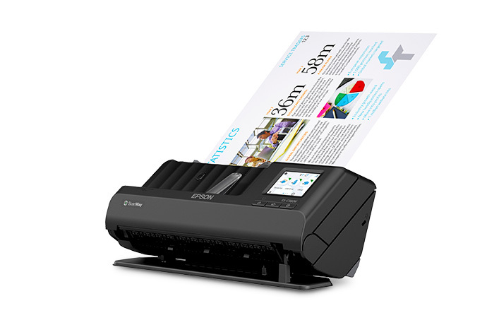 WorkForce ES-C380W Wireless Compact Desktop Document Scanner with Auto Document Feeder - Certified ReNew