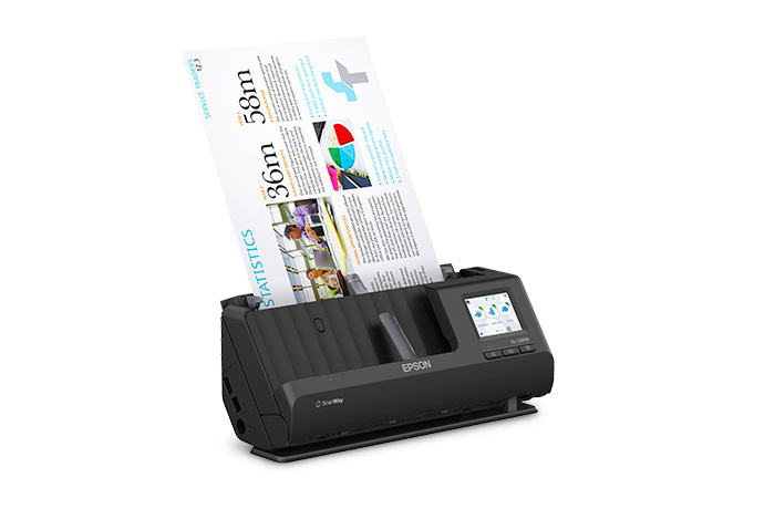 WorkForce ES-C380W Wireless Compact Desktop Document Scanner with Auto Document Feeder - Certified ReNew